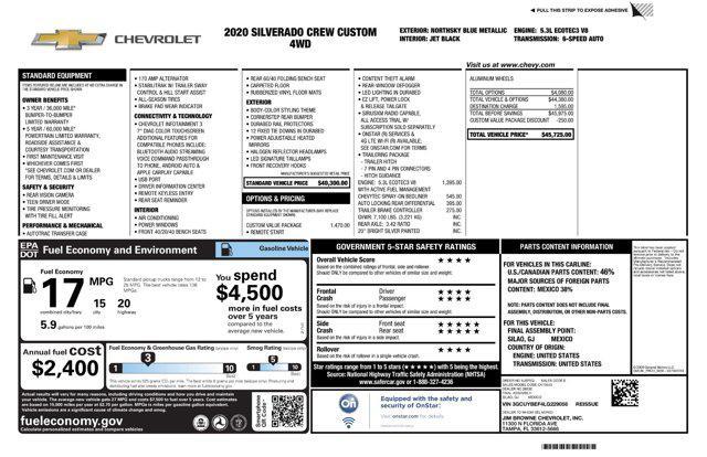 used 2020 Chevrolet Silverado 1500 car, priced at $31,998