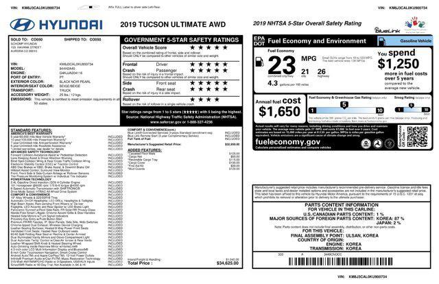 used 2019 Hyundai Tucson car, priced at $22,987