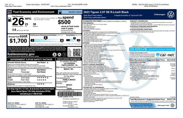 used 2023 Volkswagen Tiguan car, priced at $27,299