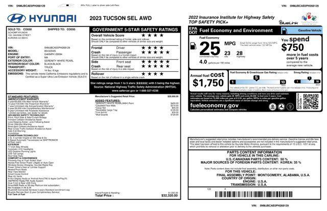 used 2023 Hyundai Tucson car, priced at $25,847