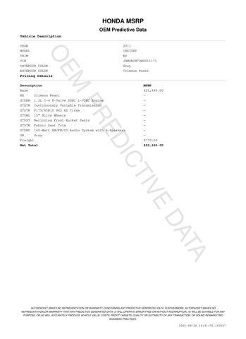 used 2011 Honda Insight car, priced at $5,500