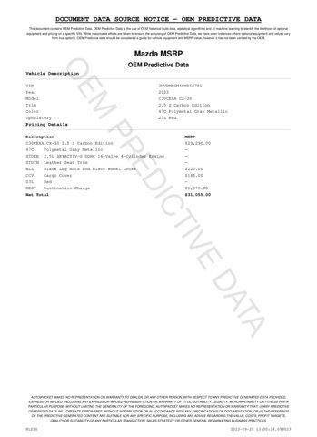 used 2023 Mazda CX-30 car, priced at $26,971