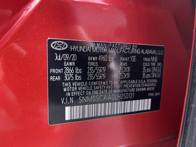 used 2020 Hyundai Santa Fe car, priced at $24,694