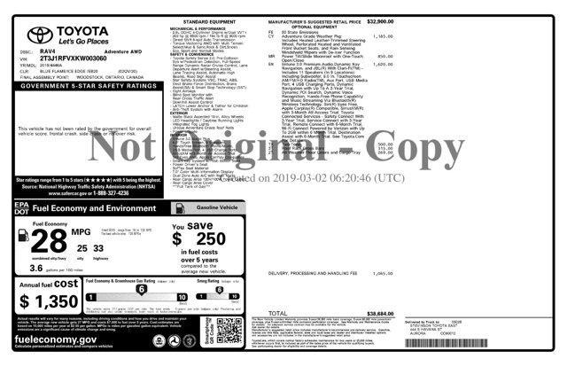 used 2019 Toyota RAV4 car, priced at $24,322
