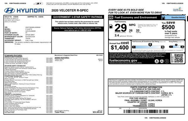 used 2020 Hyundai Veloster car, priced at $16,998