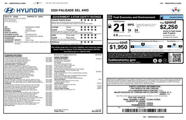 used 2020 Hyundai Palisade car, priced at $20,598