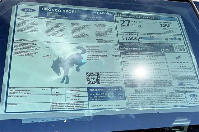 new 2025 Ford Bronco Sport car, priced at $34,905