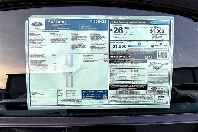 new 2026 Ford Mustang car, priced at $50,215