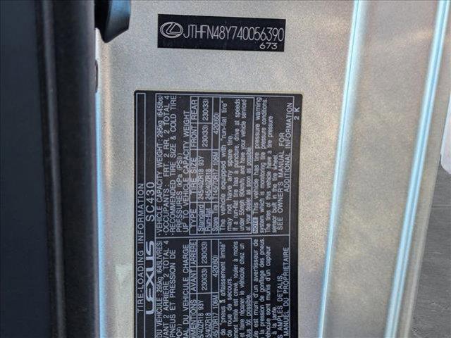 used 2004 Lexus SC 430 car, priced at $20,788
