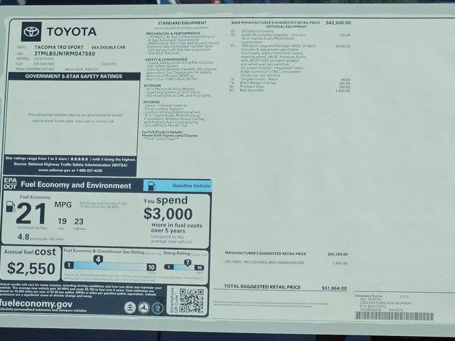 new 2024 Toyota Tacoma car, priced at $51,864