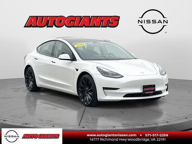 used 2021 Tesla Model 3 car, priced at $28,000