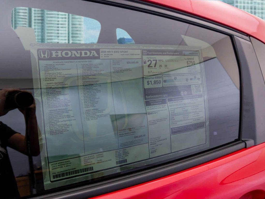 new 2026 Honda HR-V car, priced at $28,513