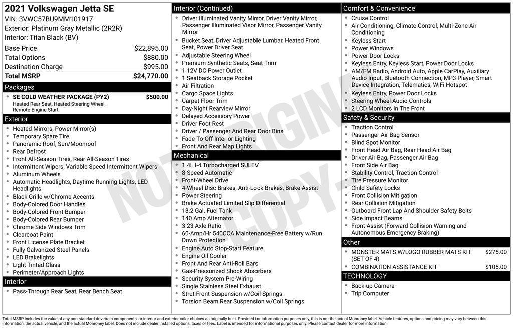 used 2021 Volkswagen Jetta car, priced at $18,288