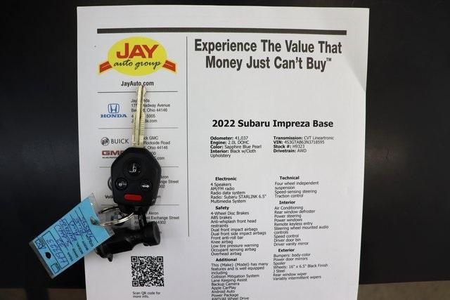 used 2022 Subaru Impreza car, priced at $18,162