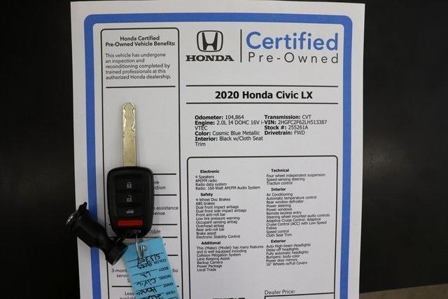 used 2020 Honda Civic car, priced at $16,491