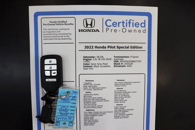 used 2022 Honda Pilot car, priced at $32,428