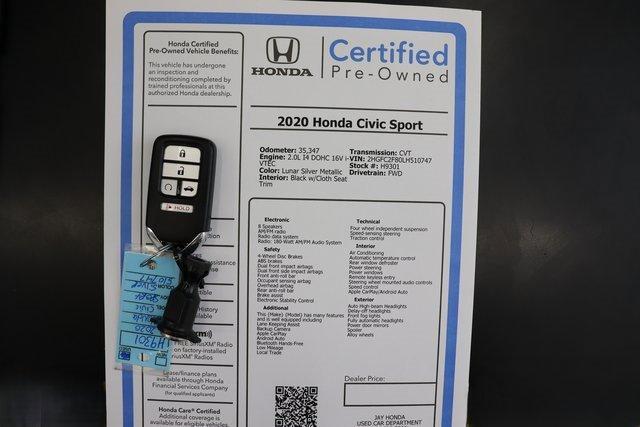used 2020 Honda Civic car, priced at $21,069