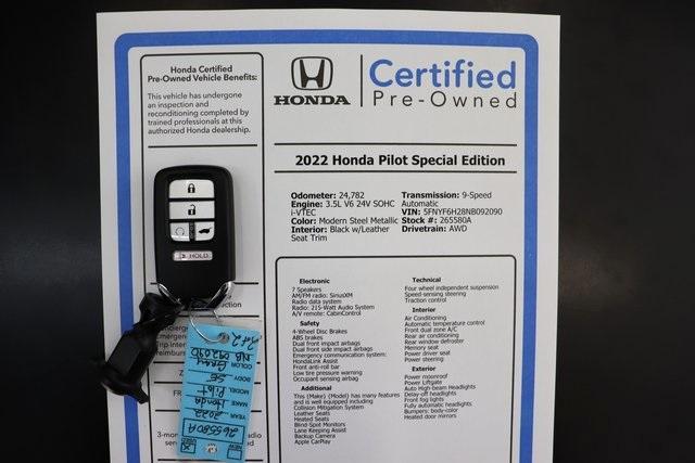 used 2022 Honda Pilot car, priced at $33,538