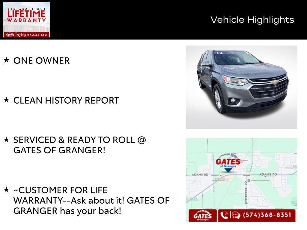 used 2021 Chevrolet Traverse car, priced at $27,506