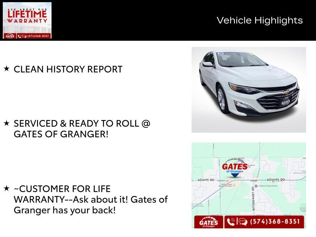 used 2022 Chevrolet Malibu car, priced at $18,303