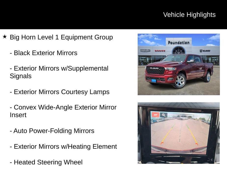 new 2025 Ram 1500 car, priced at $46,766