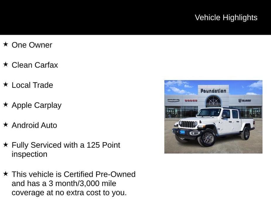 used 2024 Jeep Gladiator car, priced at $43,899