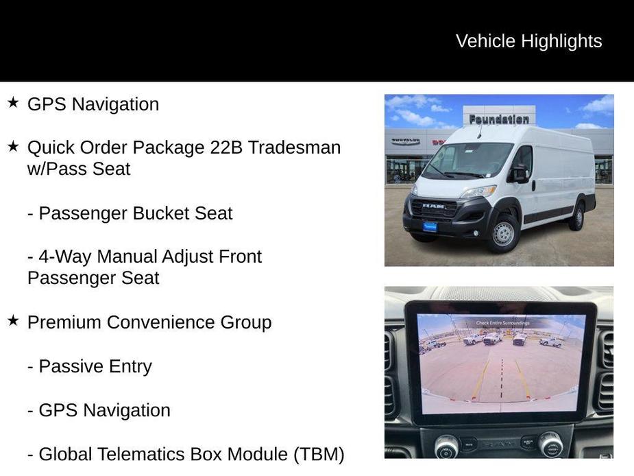 new 2024 Ram ProMaster 3500 car, priced at $54,214