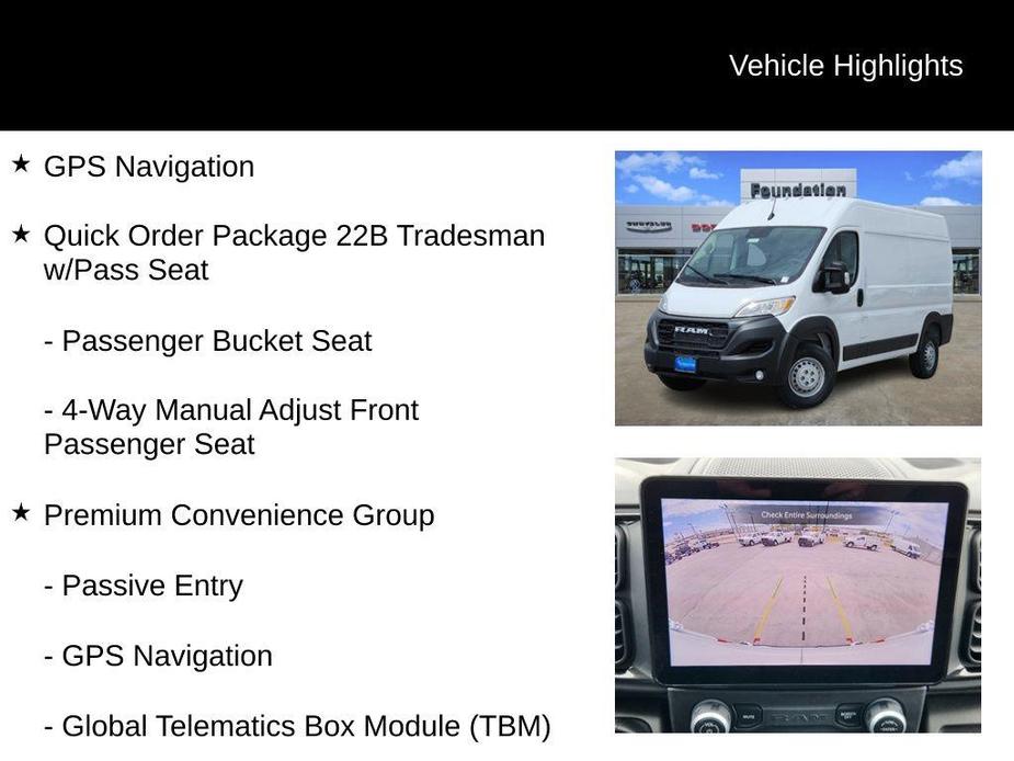 new 2024 Ram ProMaster 2500 car, priced at $50,409