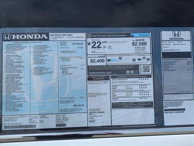 new 2025 Honda Pilot car, priced at $48,593