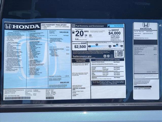 new 2026 Honda Passport car, priced at $50,915