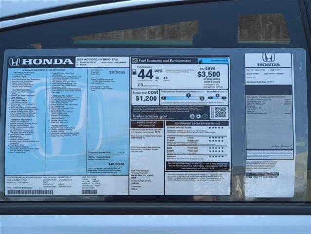 new 2025 Honda Accord Hybrid car, priced at $37,620