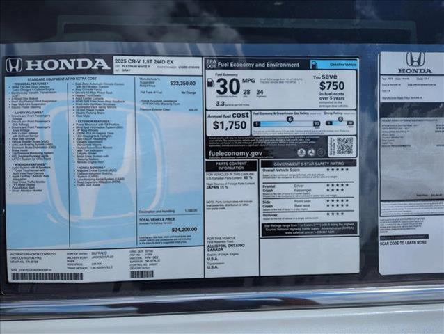 new 2025 Honda CR-V car, priced at $32,656