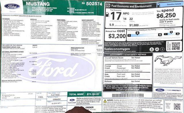 used 2024 Ford Mustang car, priced at $62,750