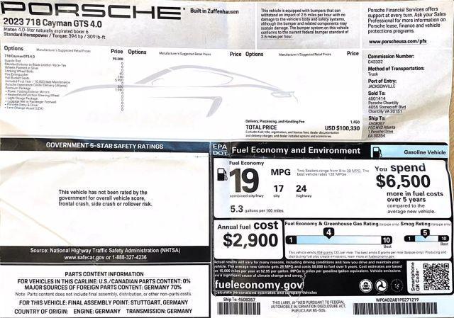 used 2023 Porsche 718 Cayman car, priced at $109,999