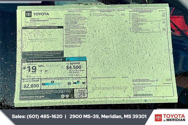 new 2026 Toyota Tundra car, priced at $74,993