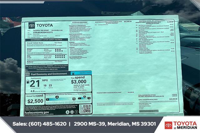 new 2025 Toyota Tacoma car, priced at $48,205