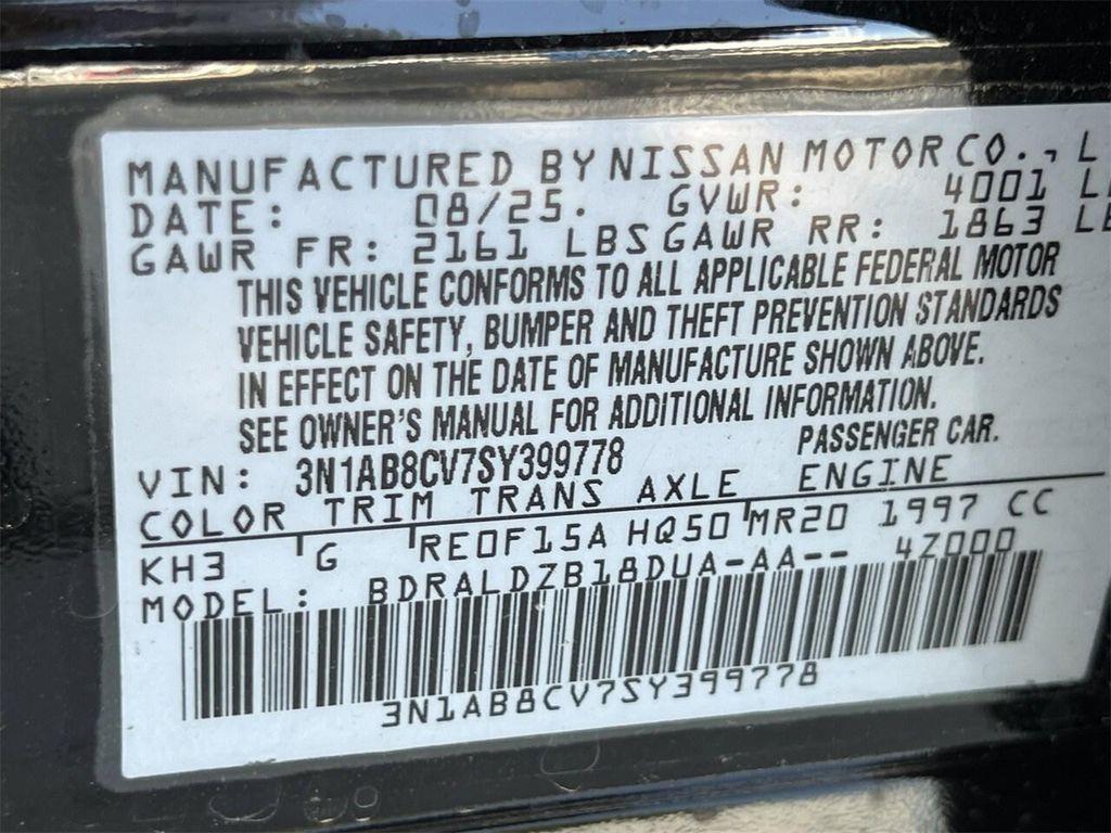 new 2025 Nissan Sentra car, priced at $18,661