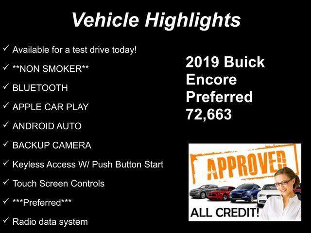 used 2019 Buick Encore car, priced at $12,918