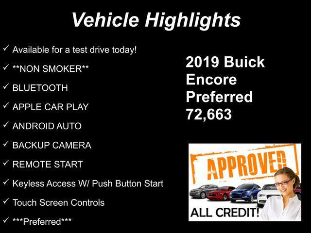 used 2019 Buick Encore car, priced at $12,918