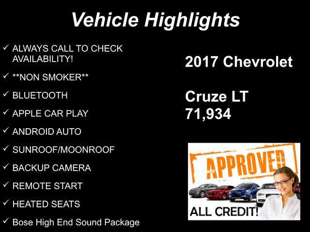 used 2017 Chevrolet Cruze car, priced at $10,462