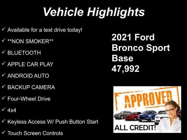 used 2021 Ford Bronco Sport car, priced at $19,660