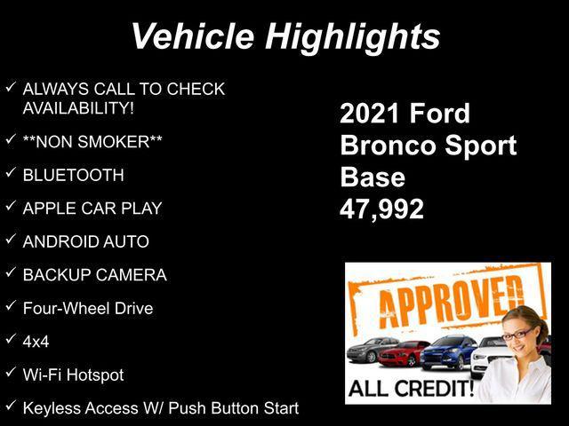 used 2021 Ford Bronco Sport car, priced at $19,660