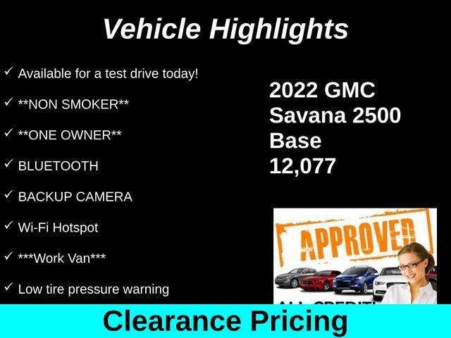 used 2022 GMC Savana 2500 car, priced at $29,694