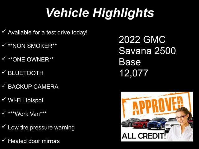 used 2022 GMC Savana 2500 car, priced at $29,694