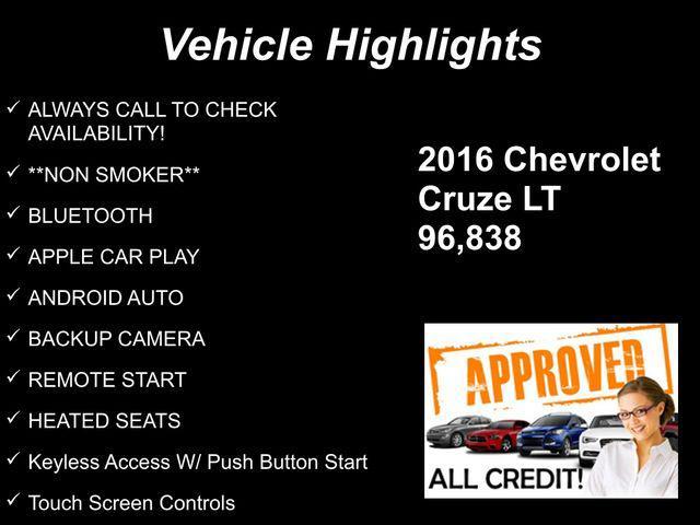 used 2016 Chevrolet Cruze car, priced at $9,007