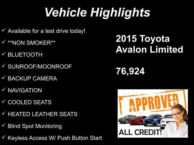 used 2015 Toyota Avalon car, priced at $16,664