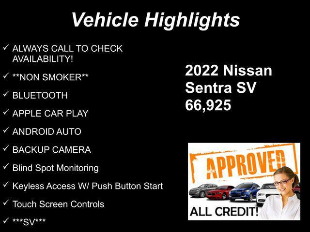 used 2022 Nissan Sentra car, priced at $15,627