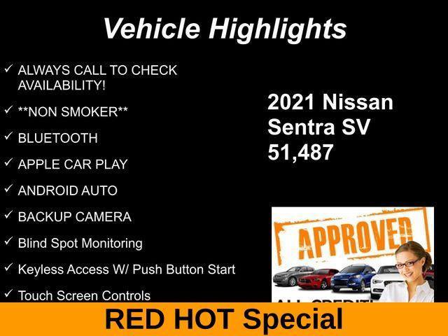 used 2021 Nissan Sentra car, priced at $15,362