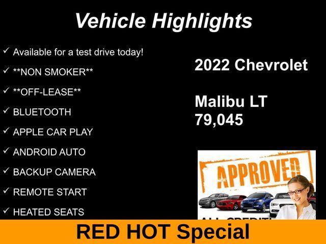 used 2022 Chevrolet Malibu car, priced at $14,995