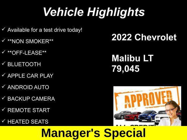 used 2022 Chevrolet Malibu car, priced at $14,824